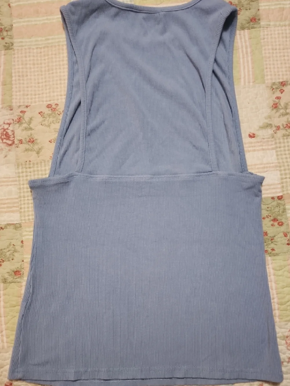 SHEIN Ribbed Light Blue Tank - Picture 4 of 4